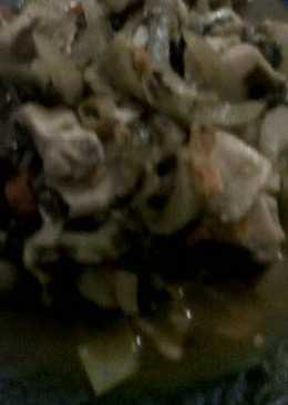 Tumis sayur asin dan ayam
