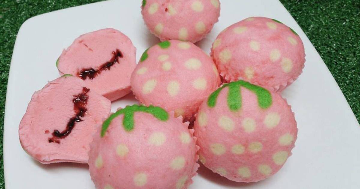 Resep apam dot2 stroberi