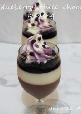 Blueberry White-Choco Puding