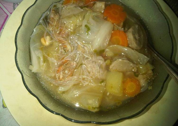 resep masakan Sup Udang Bakso Kembang Tahu