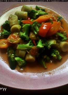 Brokoli otak-otak asam manis