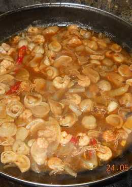 oseng udang jamur kancing