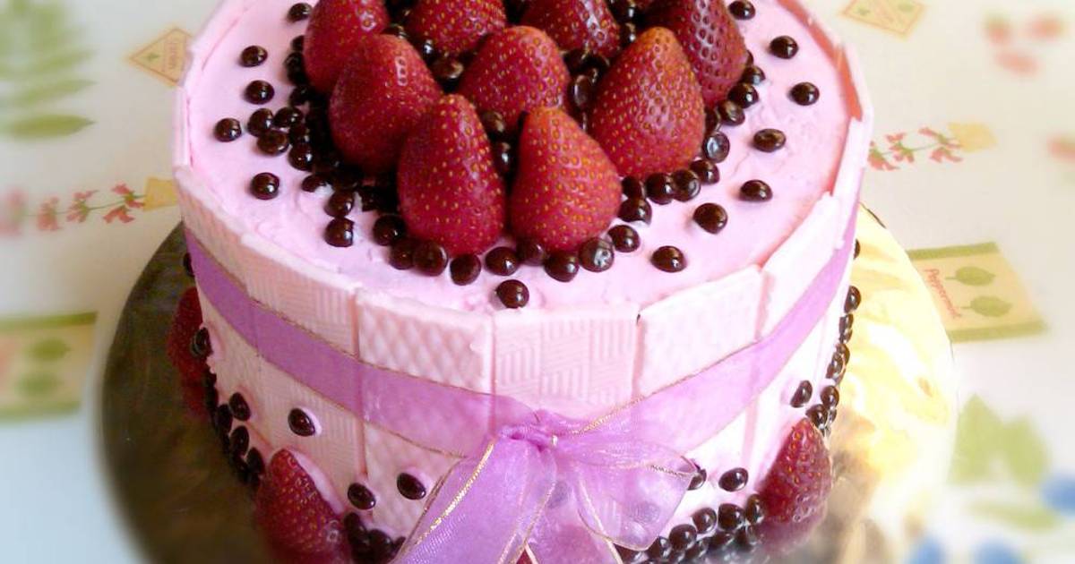 Resep Rainbow Cake with Choco Chips Resep Rainbow Cake with Choco Chips