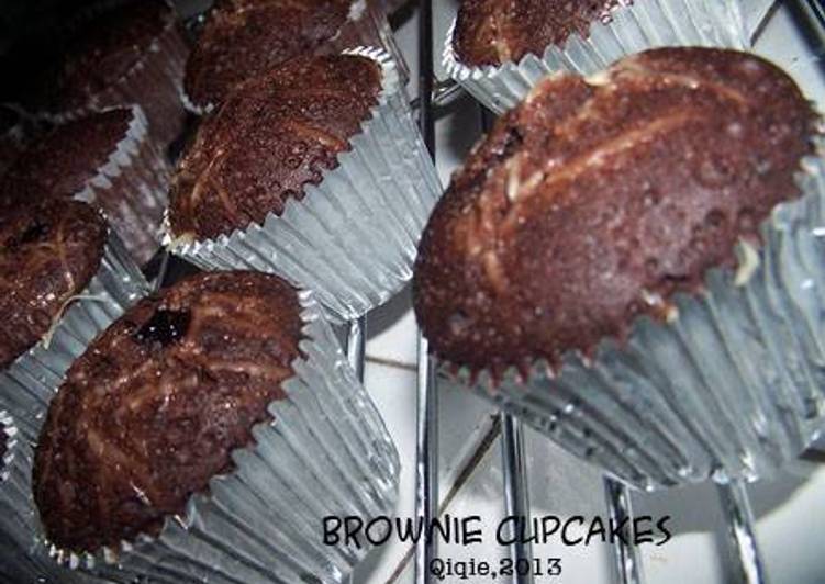 resep lengkap untuk Brownie Cupcakes