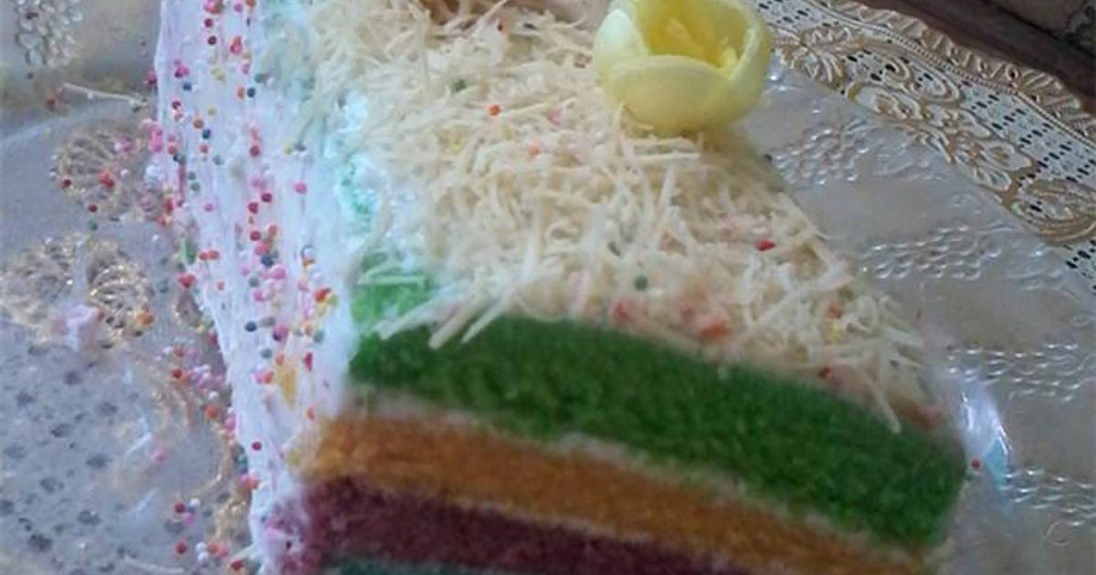 Resep Rainbow cake ^_^
