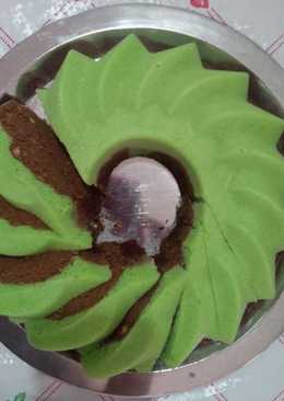 Sponge Cake Capuccino Pandan Kukus