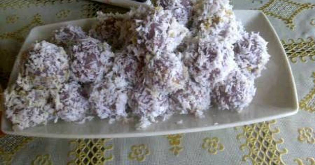 Resep klepon ubi ungu Resep klepon ubi ungu