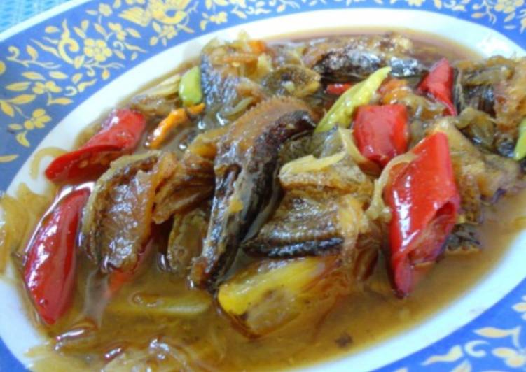 resep masakan Ikan Asin Asam Manis