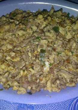 ORAK ARIK DAGING GILING CAMPUR TELUR BUAT SAHUR