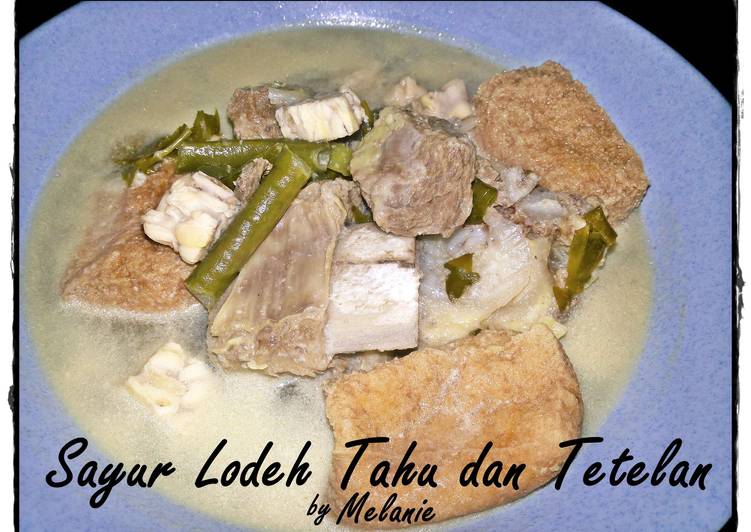 resep makanan Sayur Lodeh Tahu dan Tetelan