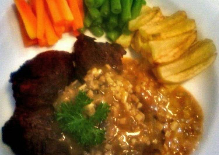 gambar untuk resep makanan Tenderloin steak with mushroom sauce