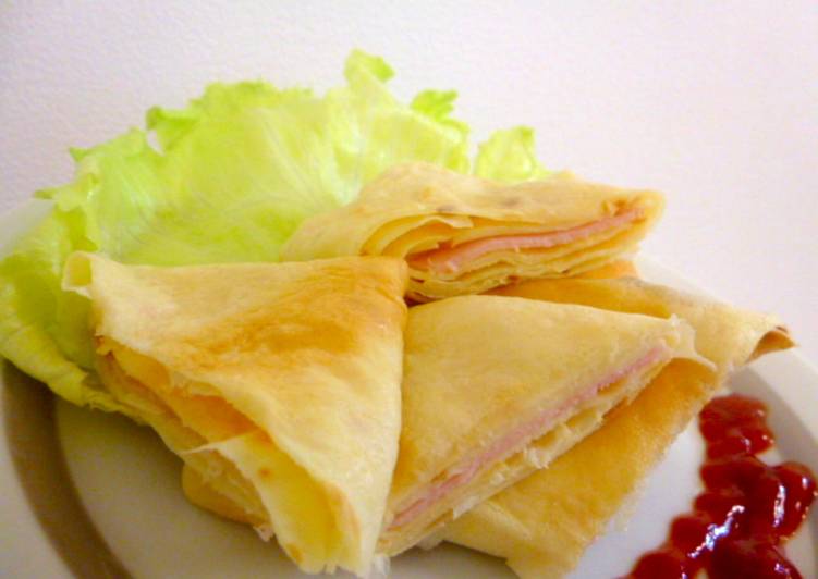 gambar untuk cara membuat Crepe Lapis Ham & Keju
