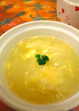 Sup Daun Kubis dan Telur untuk si kecil