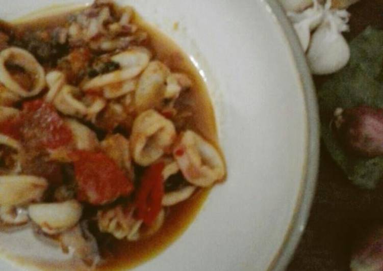 resep masakan Cumi Bumbu Rujak