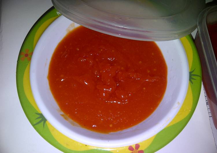 resep masakan Saus Sambal Dengan Campuran Ubi