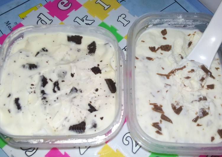 resep masakan Oreo & Cream cheese ice cream