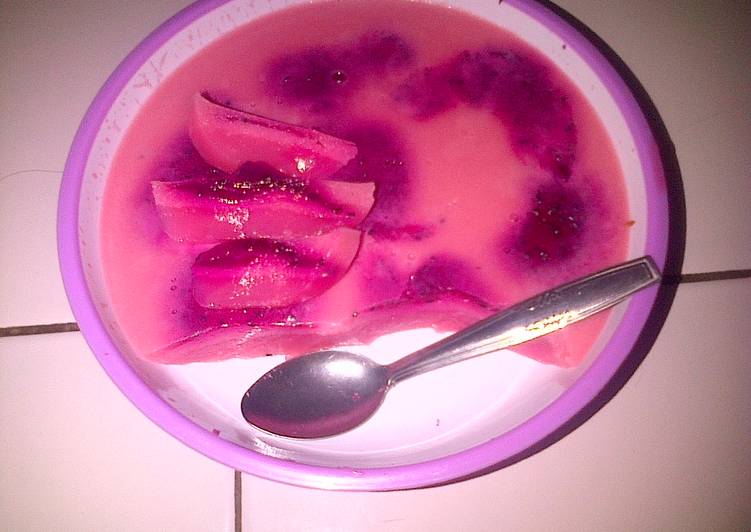 resep makanan Agar-agar Santan Naga Merah