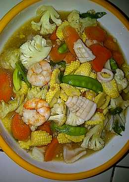 Capcay Seafood Udang Dan Cumi Capcay Seafood Udang Dan Cumi