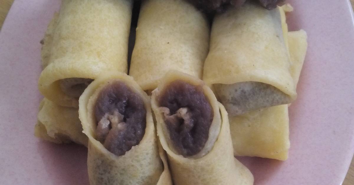 Resep Dadar Gulung isi Vla Cokelat