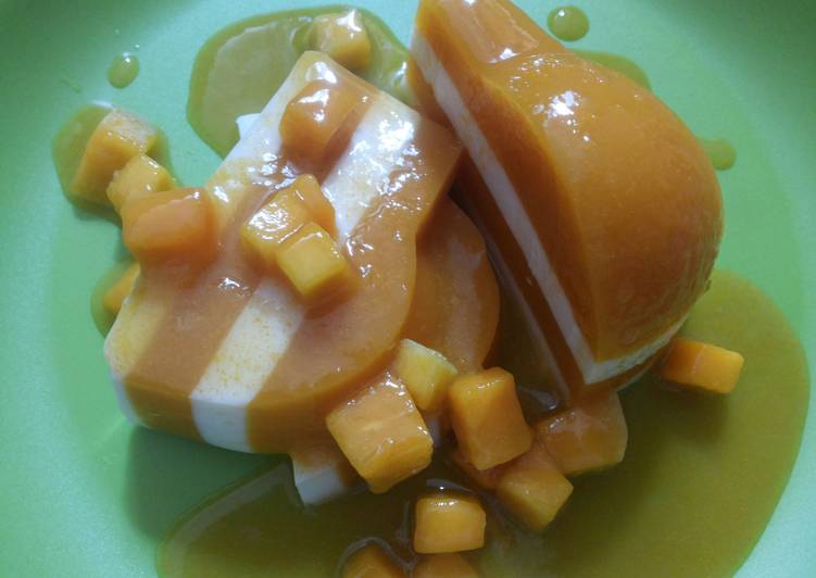 Resep Pudding Lapis Mangga Susu Kiriman dari Astikirna