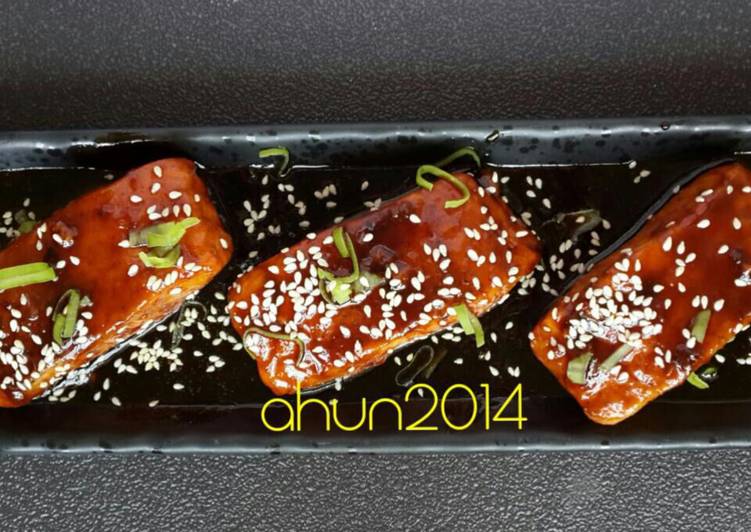 bahan dan cara membuat Salmon Teriyaki