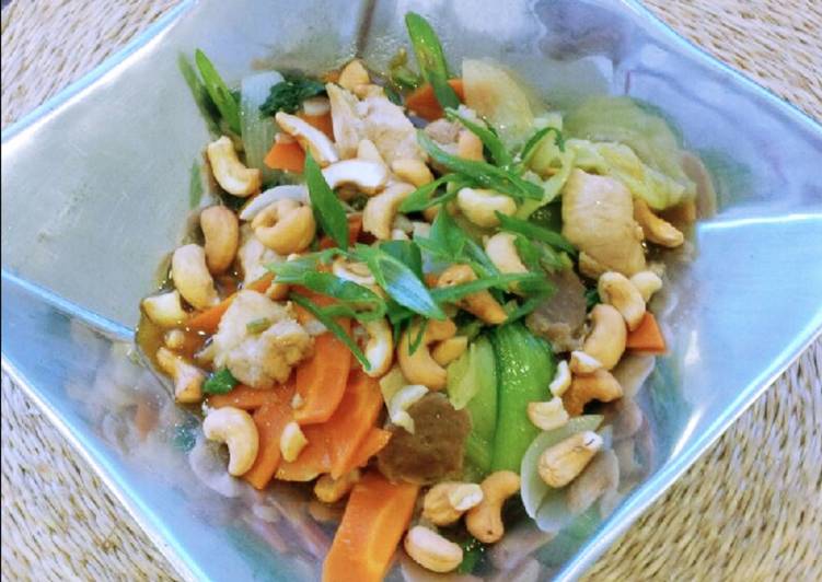 resep makanan Chicken cashew stir fry