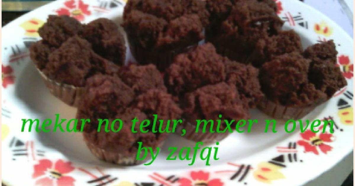 Resep Brownies mekar no telur no mixer no oven