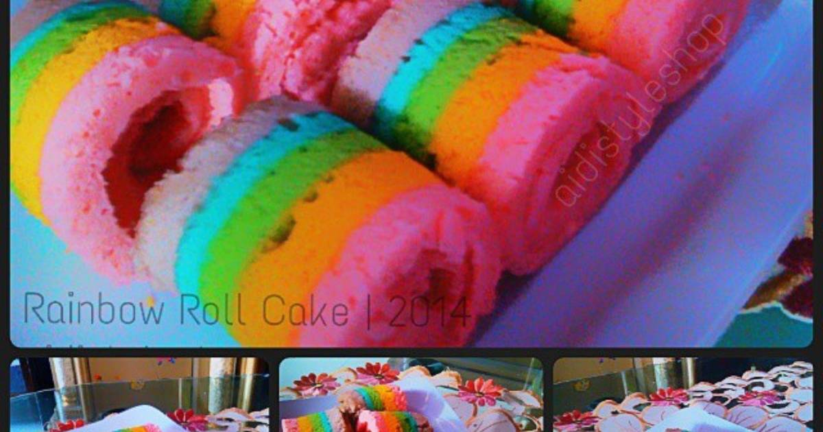Resep Rainbow Roll Cake