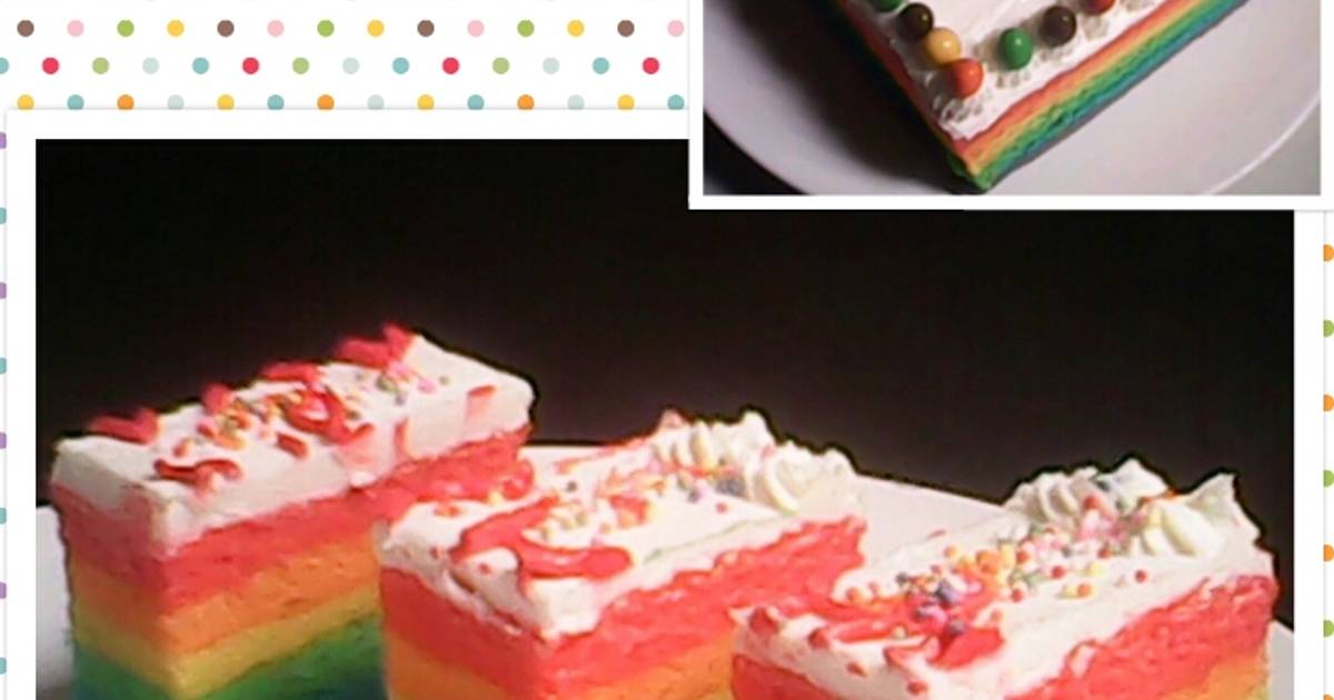 Resep Rainbow Cake Kukus ala Aurora Snack
