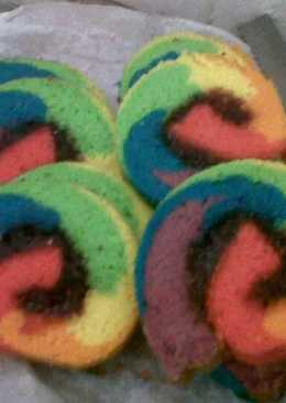 Bolu Gulung Rainbow