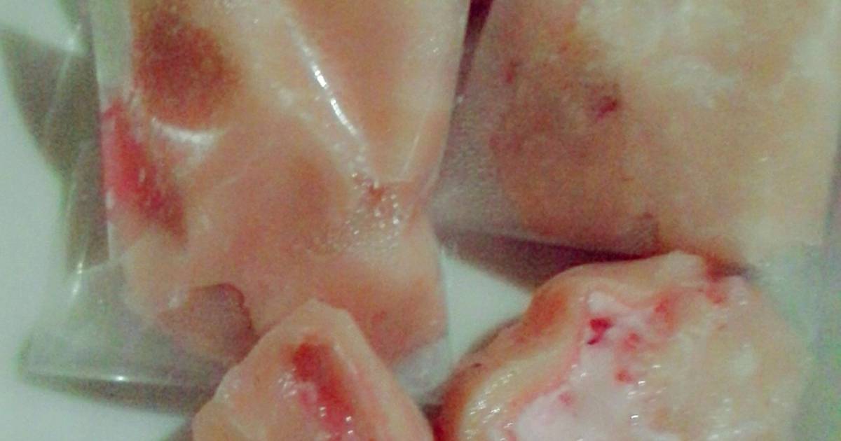 Resep Mochi ice cream with strawberry jam