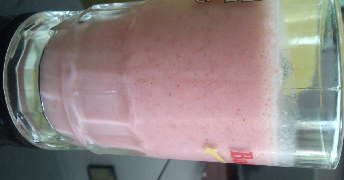 Resep Strawberry Banana milkshake