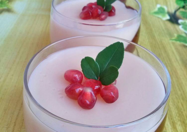 resep lengkap untuk Pomegranate & Lychee Pudding