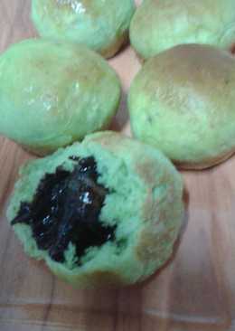 Roti manis green tea (matcha) bekel ke sekolah jagoanku