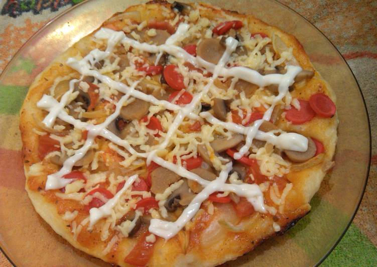 Resep Pizza teflon tanpa ulen no ribet Kiriman dari Ummu Nafis-Hammam