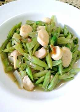 Tumis buncis sosis jamur