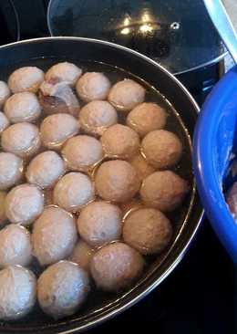 Bakso daging sapi kenyal seperti yang dijual di abang abang