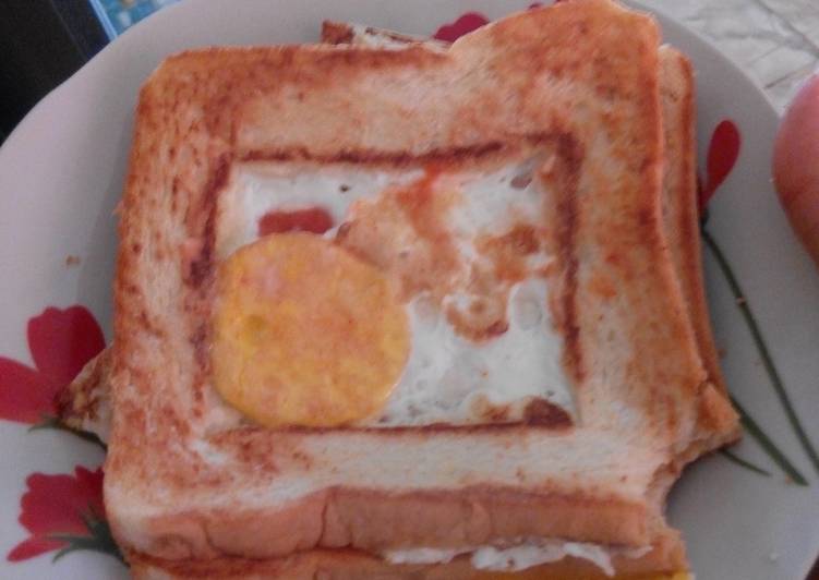 gambar untuk resep #sarapancepat #hari1 Roti panggang telur mata sapi ^_^