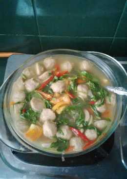 Pindang Kangkung with Bakso Daging