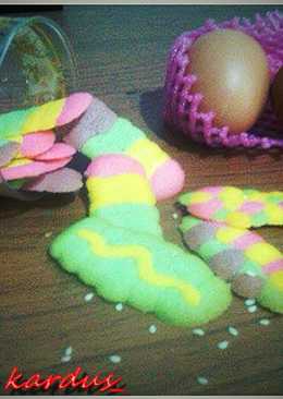 colour full cat's tongue cookies a.k.a kue lidah kucing warna-warni