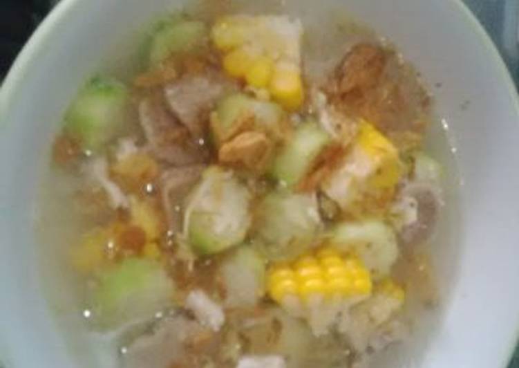 resep Bihun Siram Soup Gambas