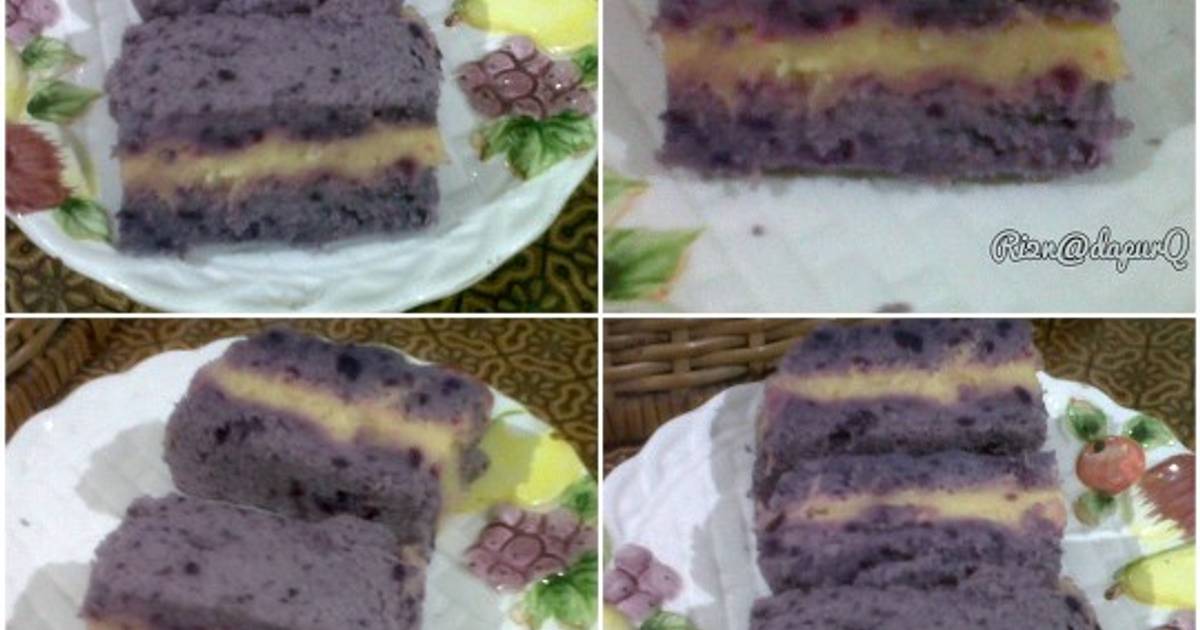 Resep Bolu Ubi Ungu Lapis Tape