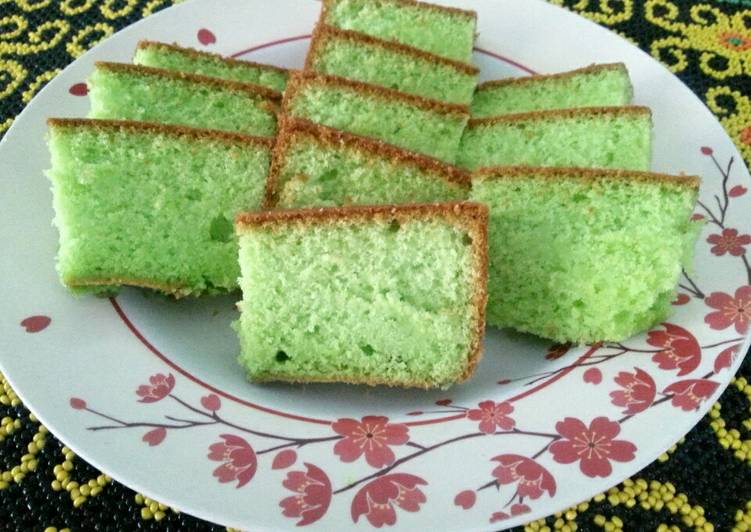 cara membuat Bolu sponge pandan