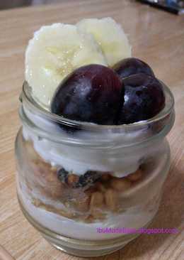 Yogurt and Granola Cereal In Jar