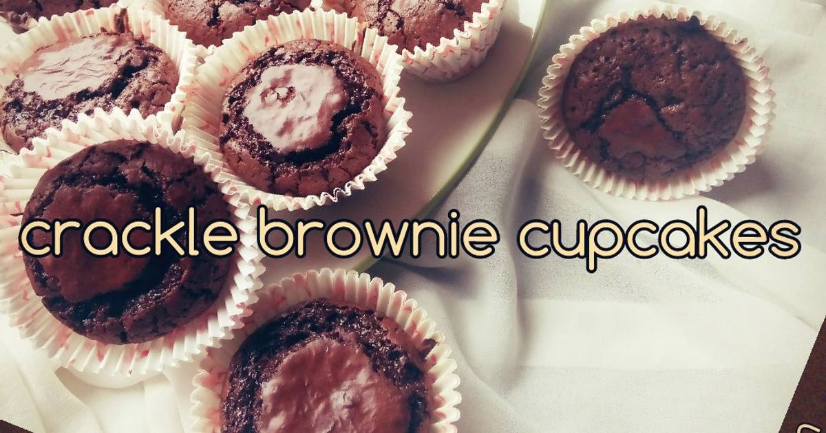 Resep Crackle brownie cupcakes Resep Crackle brownie cupcakes
