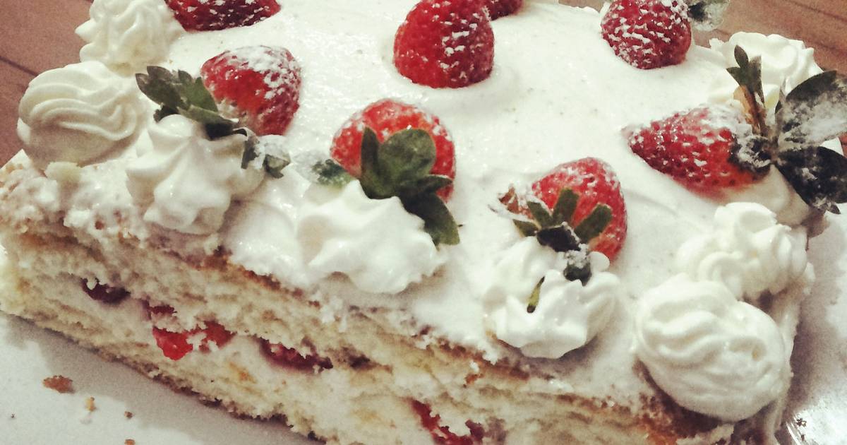 Resep Japanese Strawberry Shortcake (happy call)