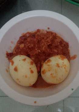 Telor Balado Pedas Mantap (tanpa bumbu instant)