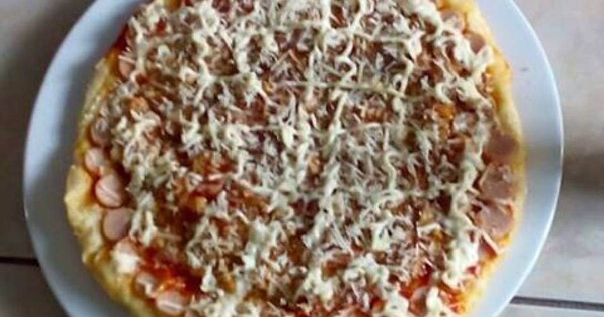 Resep Pizza Ayam Sosis  Teflon oleh Mawar  Melati Semuanya 