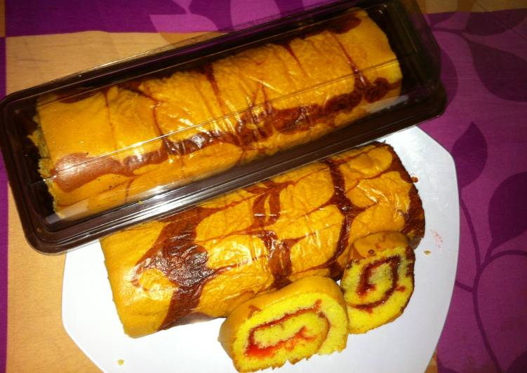 gambar untuk cara membuat Bolu Gulung Batik (oven)