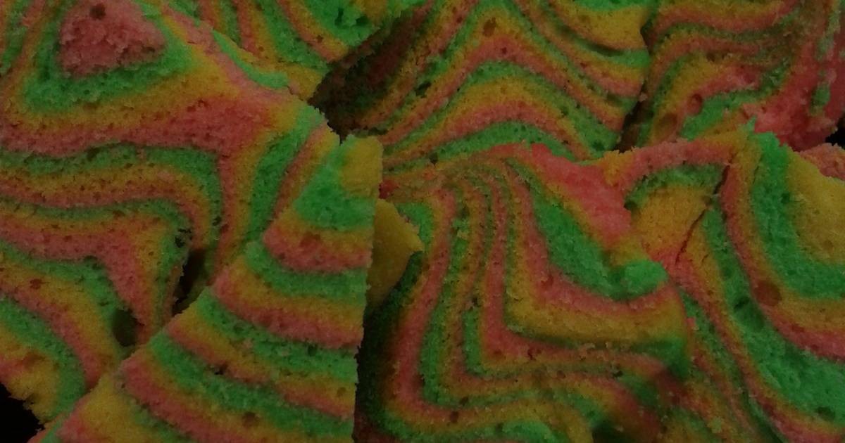 Resep Bolu kukus pelangi mudah